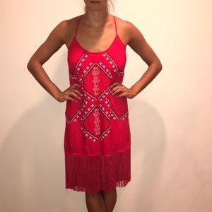 Red Fringe Dress